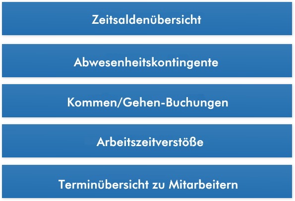 HR-Auswertungen, Report, Reporting, Zeitsalden, Kontingente, Arbeitszeitverstöße