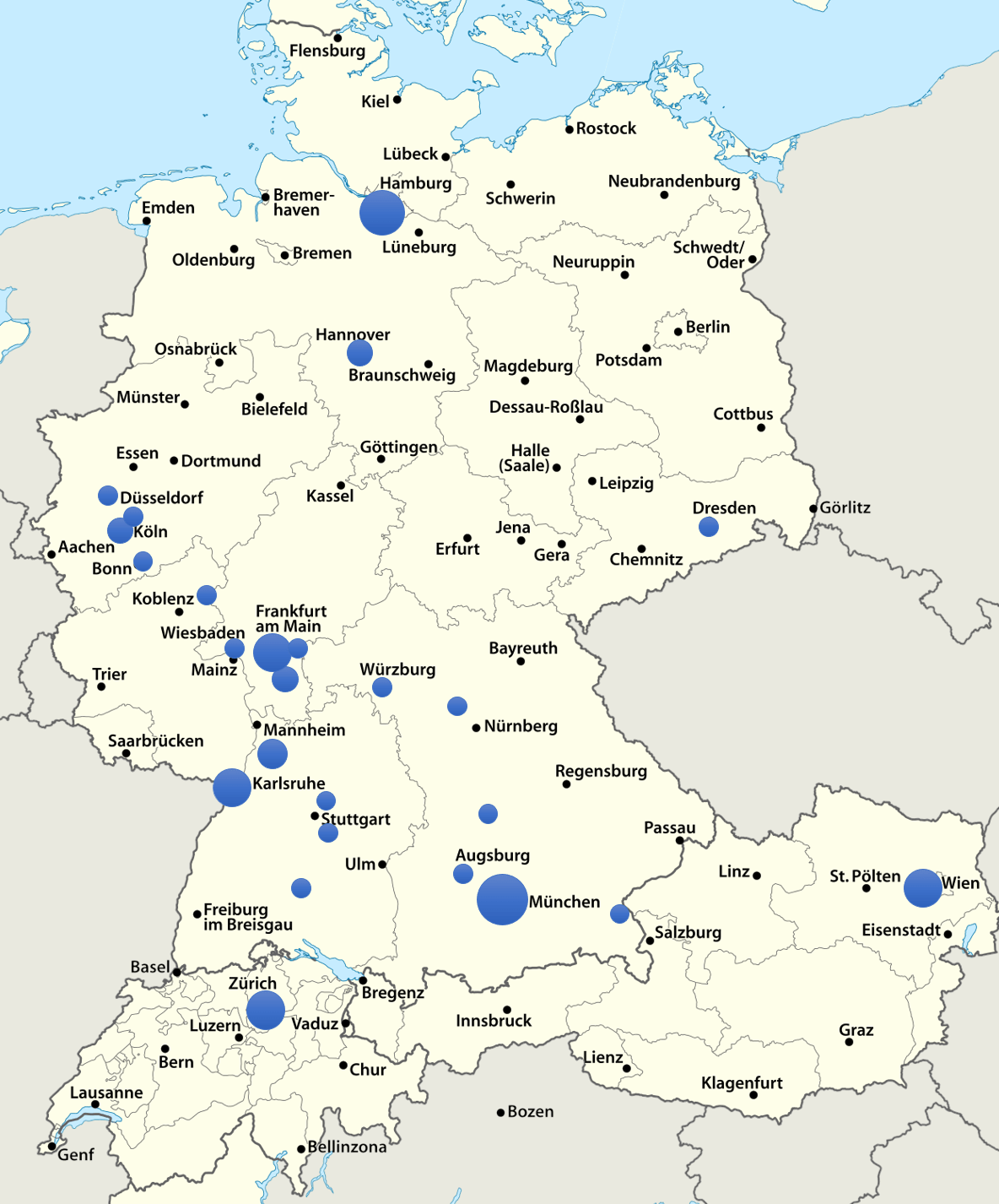 ZGEN Verbreitung DACH Region